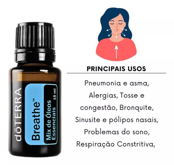 1x Breathe (blend Respiratório) 15ml + 2 Peppermint (15ml) Originais - Imagem 3